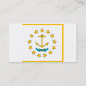 Visitekaartje met vlag van Rhode Island, VS (Achterkant)