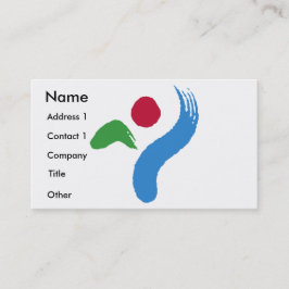 Visitekaartje met vlag van Seoul, Zuid-Korea