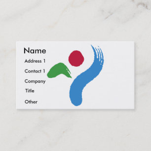 Visitekaartje met vlag van Seoul, Zuid-Korea