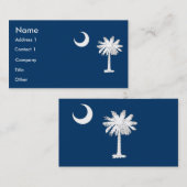 Visitekaartje met vlag van South Carolina U.S.A. (Voorkant / Achterkant)