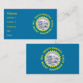 Visitekaartje met vlag van South Dakota U.S.A. (Voorkant / Achterkant)