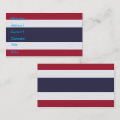 Visitekaartje met vlag van Thailand (Voorkant / Achterkant)