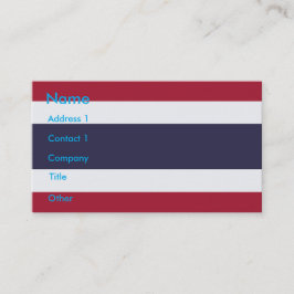 Visitekaartje met vlag van Thailand