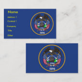 Visitekaartje met vlag van Utah U.S.A. (Voorkant / Achterkant)