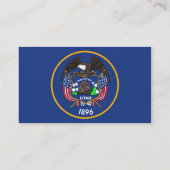 Visitekaartje met vlag van Utah U.S.A. (Achterkant)