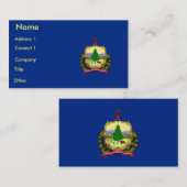 Visitekaartje met vlag van Vermont U.S.A. (Voorkant / Achterkant)