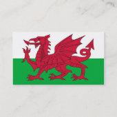 Visitekaartje met vlag van Wales (Achterkant)