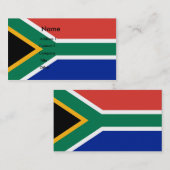 Visitekaartje met vlag van Zuid-Afrika (Voorkant / Achterkant)