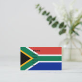 Visitekaartje met vlag van Zuid-Afrika (Staand voorkant)