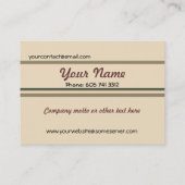 Visitekaartje met  vliegtuig (Achterkant)