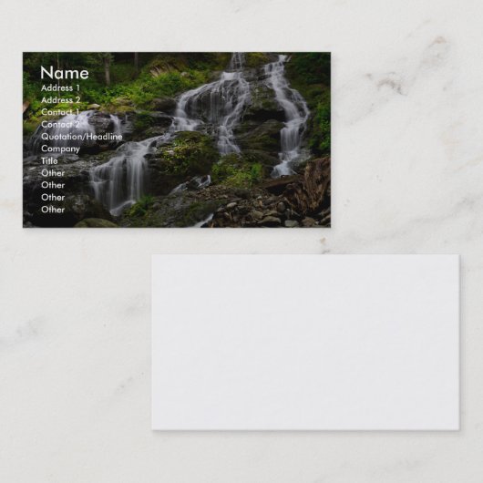 Visitekaartje met volledige kleurachtergrond (Voorkant / Achterkant)