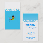 Visitekaartje met Water Splash (Voorkant / Achterkant)