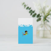 Visitekaartje met Water Splash (Staand voorkant)