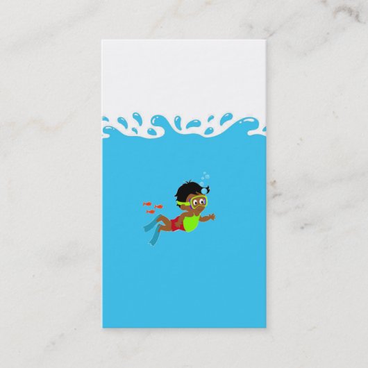 Visitekaartje met Water Splash (Voorkant)