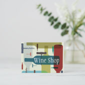 Visitekaartje met wijnthema (Staand voorkant)