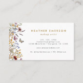 Visitekaartje met wilde bloem (Achterkant)