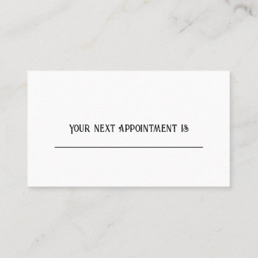 Visitekaartje met windroodhoofdhaar (Achterkant)