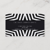 Visitekaartje met wit en zwart sterpatroon (Achterkant)