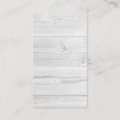 visitekaartje met wit houtontwerp (Achterkant)