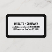 Visitekaartje met witte en zwarte randen (Achterkant)