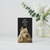 Visitekaartje met witte peerkop (Staand voorkant)