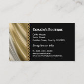 Visitekaartje met zilver-, zwart- en goudketen (Achterkant)