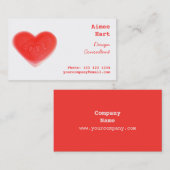 Visitekaartje met zoete haren achterzijde rood (Voorkant / Achterkant)