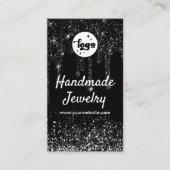 visitekaartje met zwarte druppelaar (Voorkant)