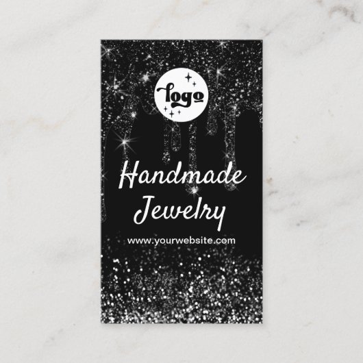 visitekaartje met zwarte druppelaar (Voorkant)