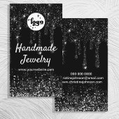 visitekaartje met zwarte druppelaar