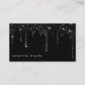 visitekaartje met zwarte druppelaar (Voorkant)