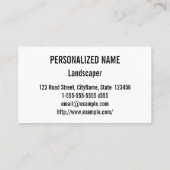 Visitekaartje met zwarte en gele Chevron-achtige p (Achterkant)