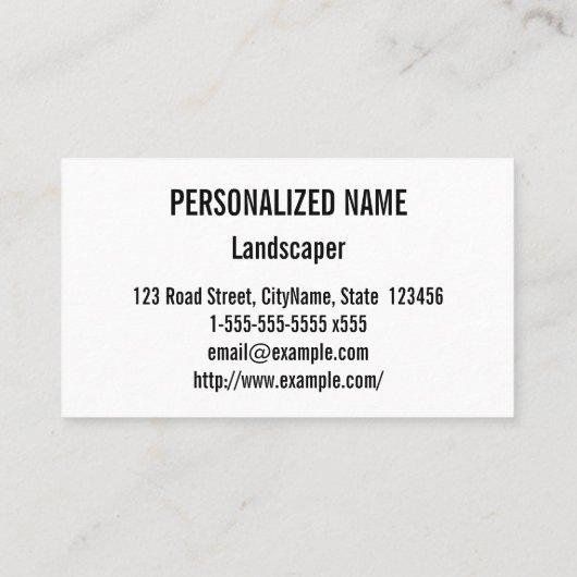 Visitekaartje met zwarte en gele Chevron-achtige p (Achterkant)