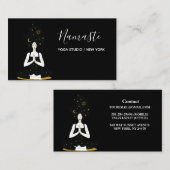 Visitekaartje met zwarte en goudCelsius Yoga (Voorkant / Achterkant)