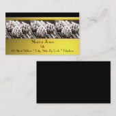 Visitekaartje met zwarte en goudchocolade (Voorkant / Achterkant)