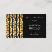 Visitekaartje met zwarte en goudglitter (Achterkant)