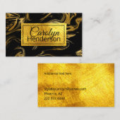 Visitekaartje met zwarte en goudkleuren (Voorkant / Achterkant)