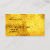 Visitekaartje met zwarte en goudkleuren (Achterkant)