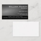 Visitekaartje met zwarte en grijze slak (Voorkant / Achterkant)