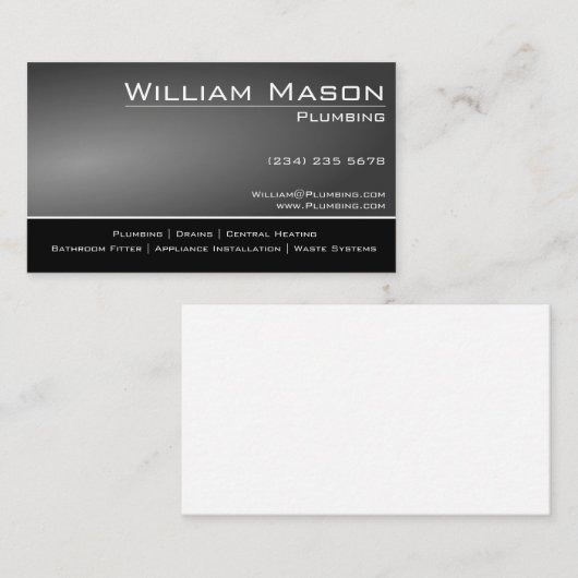 Visitekaartje met zwarte en grijze slak (Voorkant / Achterkant)