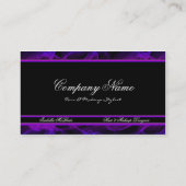 Visitekaartje met zwarte en Paarse haarstaartlijst (Achterkant)