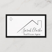 Visitekaartje met zwarte en rode bovenrand (Voorkant)