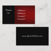 Visitekaartje met zwarte en rode elegant (Voorkant / Achterkant)