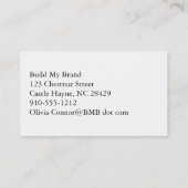 Visitekaartje met zwarte en rode pols (Achterkant)