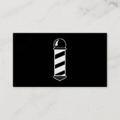 Visitekaartje met zwarte en witte barber (Achterkant)