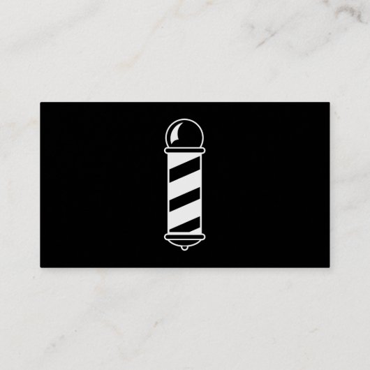 Visitekaartje met zwarte en witte barber (Achterkant)