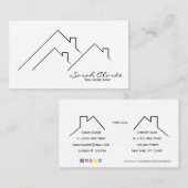 Visitekaartje met zwarte en witte bovenrand (Voorkant / Achterkant)