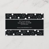 Visitekaartje met zwarte en witte bubbels (Achterkant)