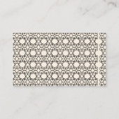 Visitekaartje met zwarte en witte zijde (Achterkant)