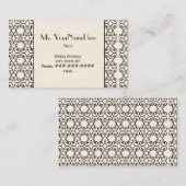 Visitekaartje met zwarte en witte zijde (Voorkant / Achterkant)